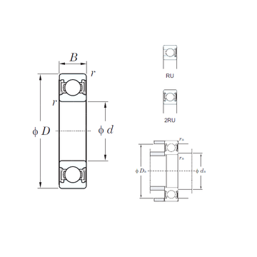 6020-2RU KOYO Deep Groove Ball Bearings