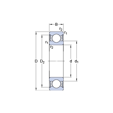 62313-2RS1 SKF Deep Groove Ball Bearings